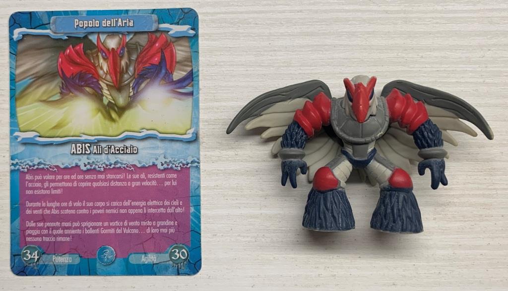 Gormiti Elemental Fusion - Abis Ali d'Acciaio con carta