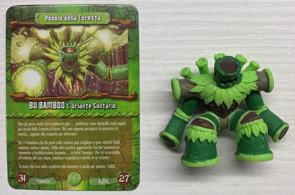 Gormiti Elemental Fusion - Bu Bamboo l'Urlante Solitario con carta