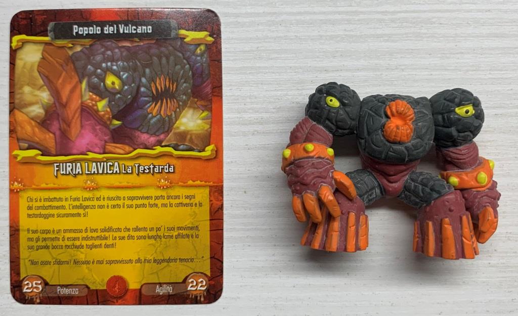 Gormiti Elemental Fusion - Furia Lavica la Testarda con carta