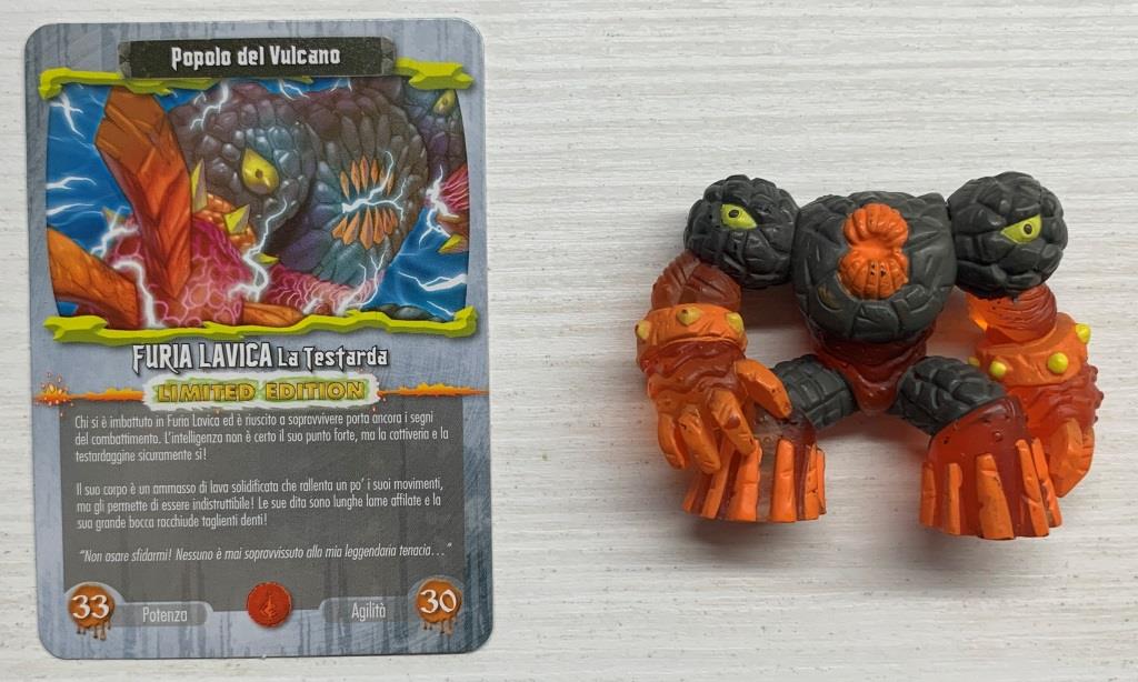 Gormiti Elemental Fusion - Furia Lavica la Testarda Limited Edition con carta