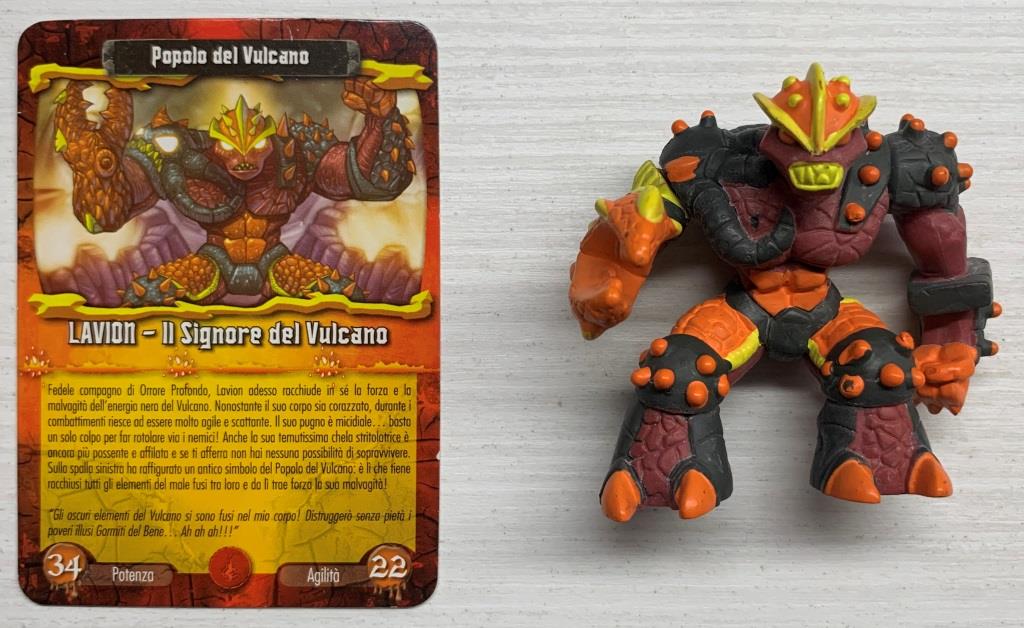 Gormiti Elemental Fusion - Lavion il Signore del Vulcano con carta