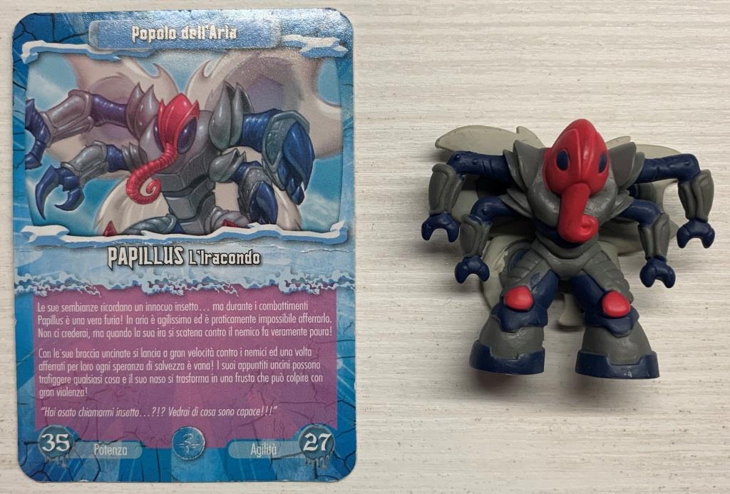 Gormiti Elemental Fusion - Papillus l'Iracondo con carta