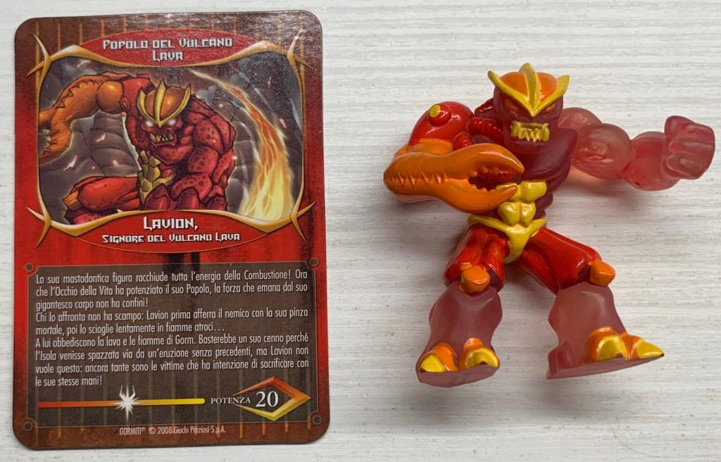 Gormiti Final Evolution - Lavion il Signore del Vulcano Lava con carta