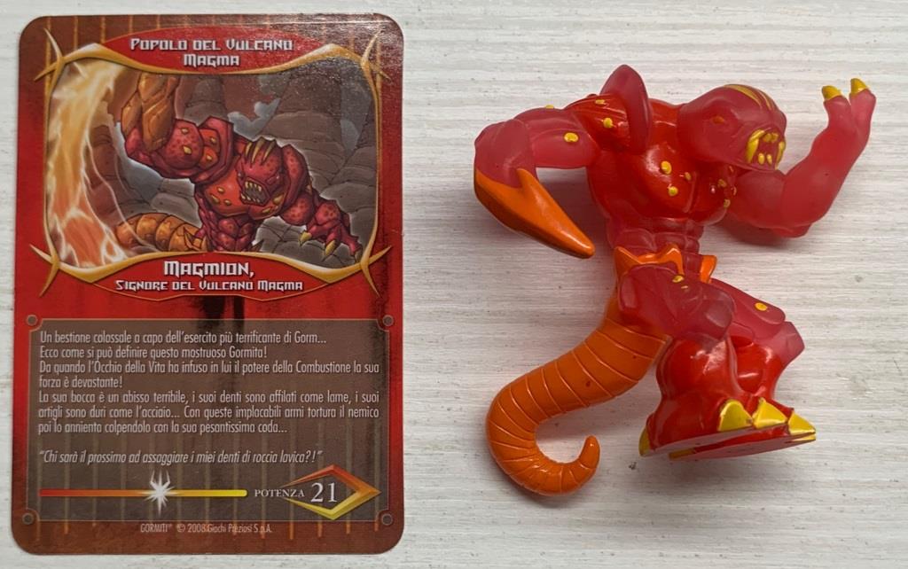 Gormiti Final Evolution - Magmion il Signore del Vulcano con carta