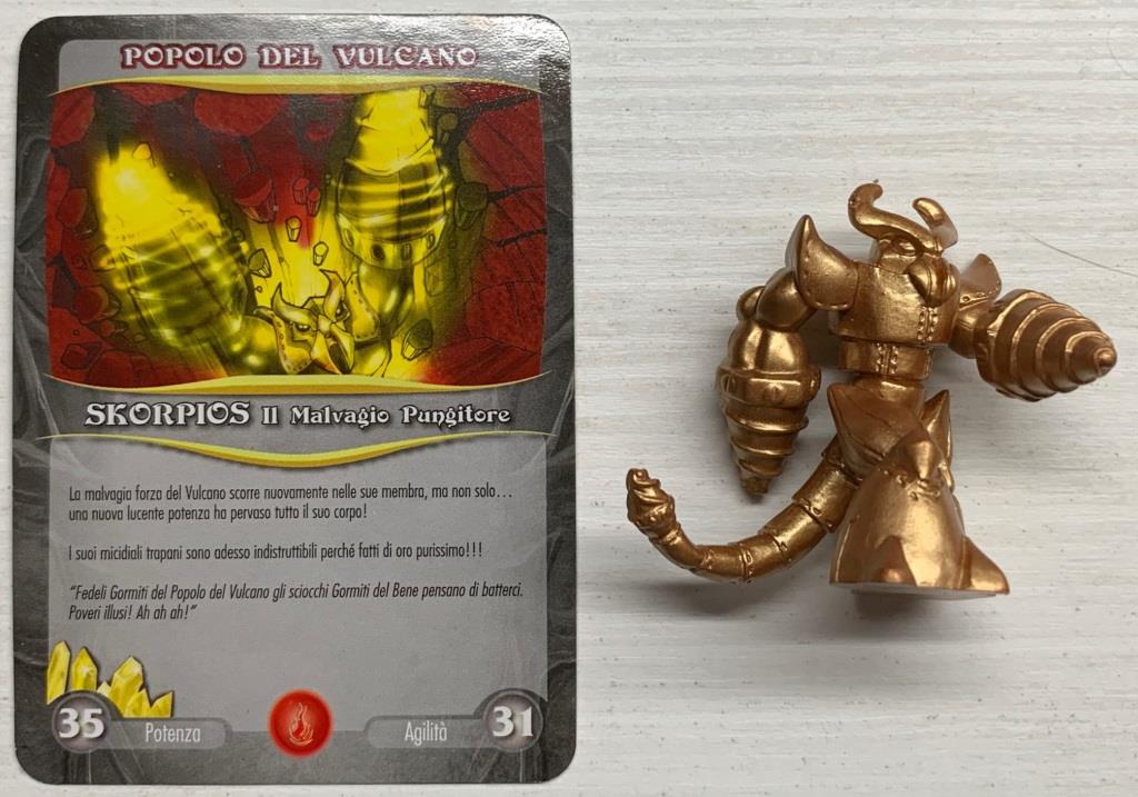 Gormiti Final Evolution - Skorpios il Malvagio Pungitore Gold con carta