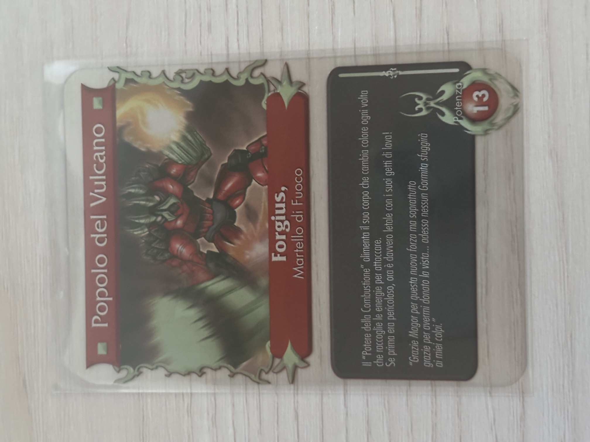 Gormiti - Forgius Martello di Fuoco Plasticard