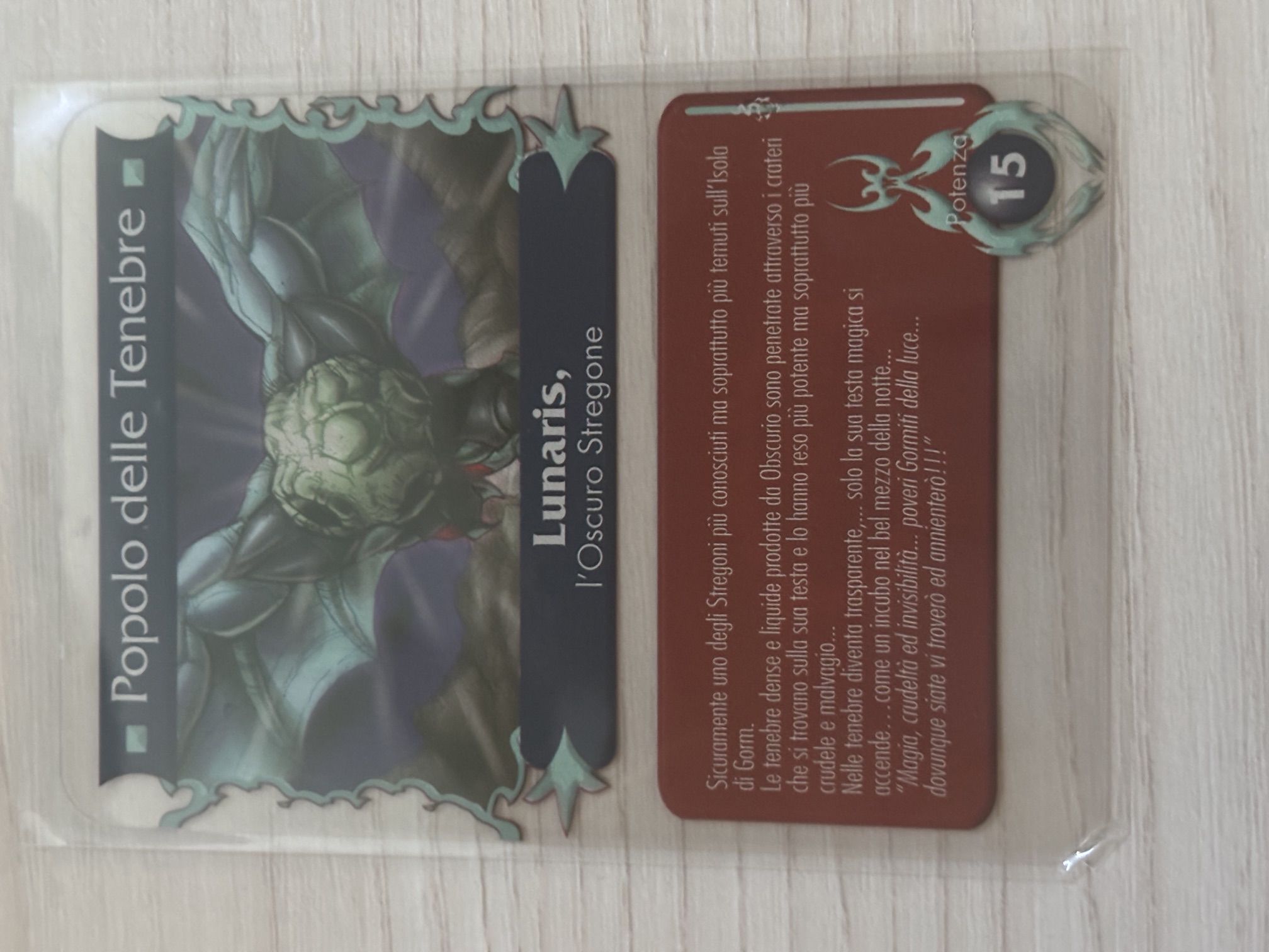 Gormiti - Lunaris l'Oscuro Stregone Plasticard