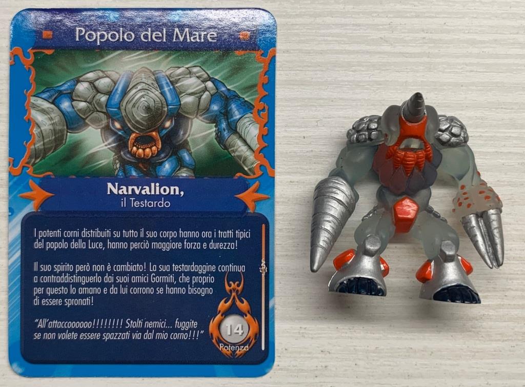 Gormiti Mythos - Narvalion il Testardo con carta