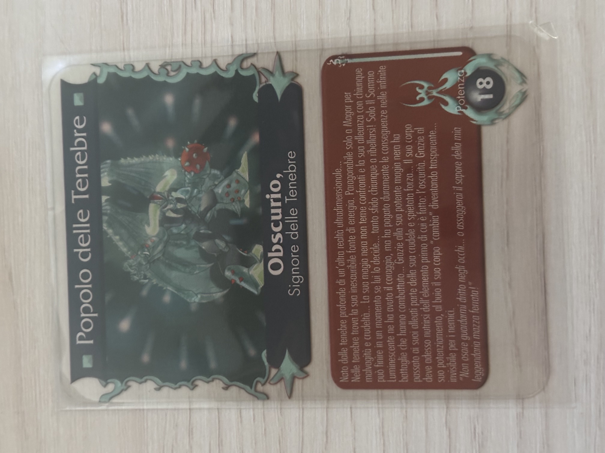 Gormiti - Obscurio il Signore delle Tenebre Plasticard