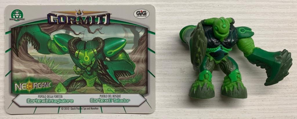 Gormiti Neorganic - Cortex l'Intagliatore con carta