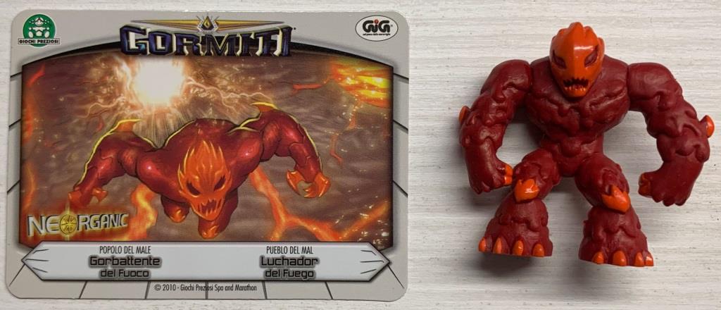 Gormiti Neorganic - Gorbattente del Fuoco con carta