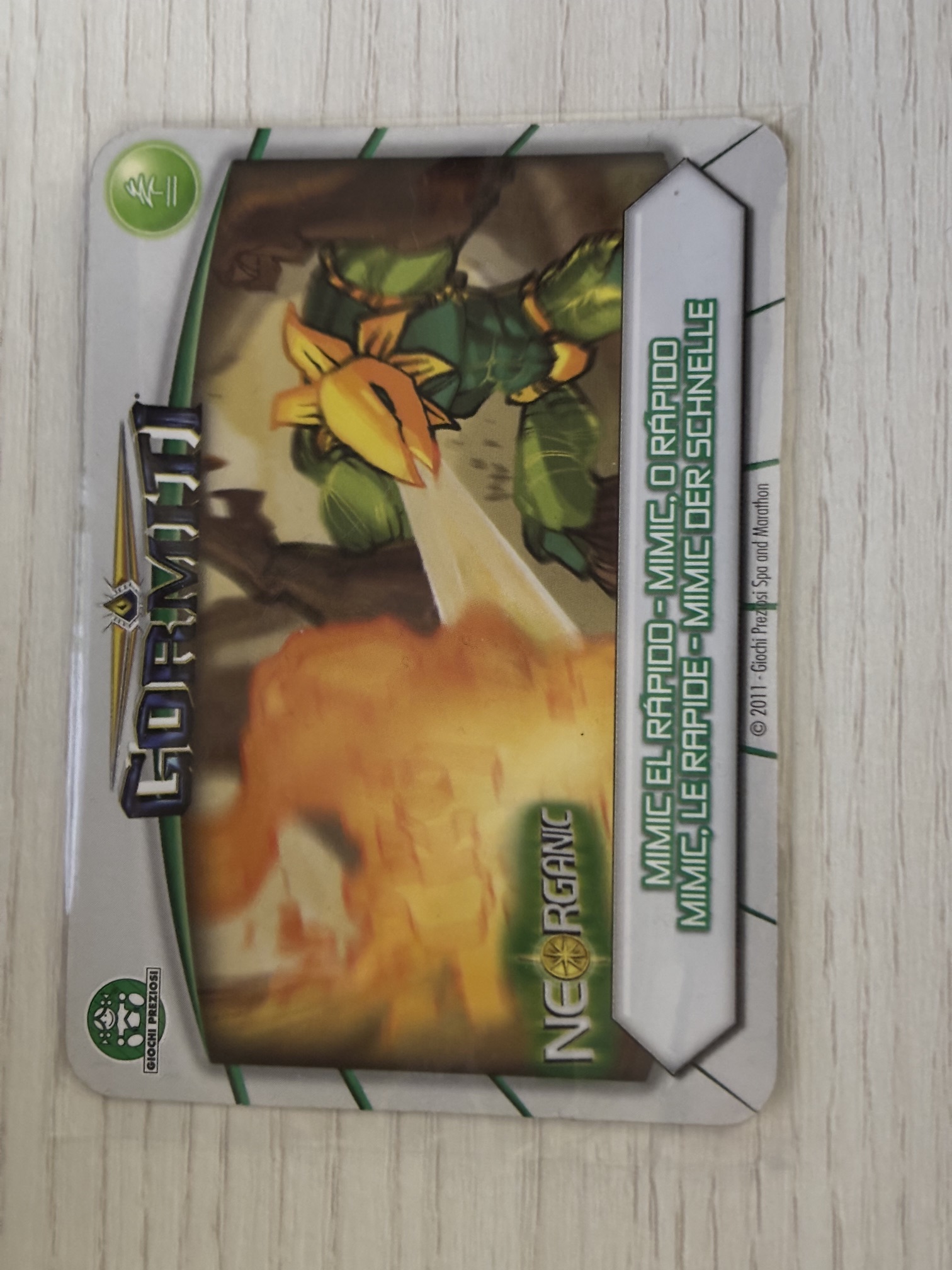 Gormiti Neorganic - Carta Mimeticus Esclusiva Spagola Magic Egg