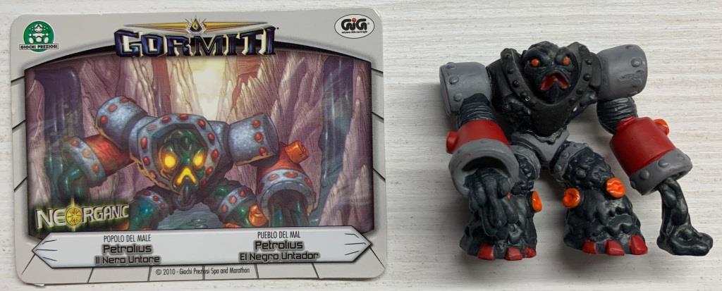 Gormiti Neorganic - Petrolius il Nero Untore con carta