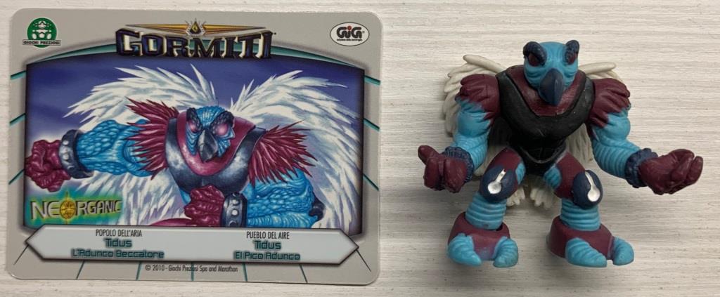 Gormiti Neorganic - Tidus l'Adunco Beccatore con carta
