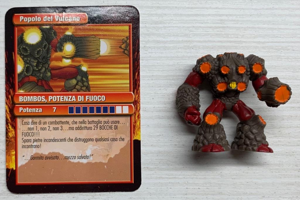 Gormiti Seconda Serie - Bombos Potenza di Fuoco con carta