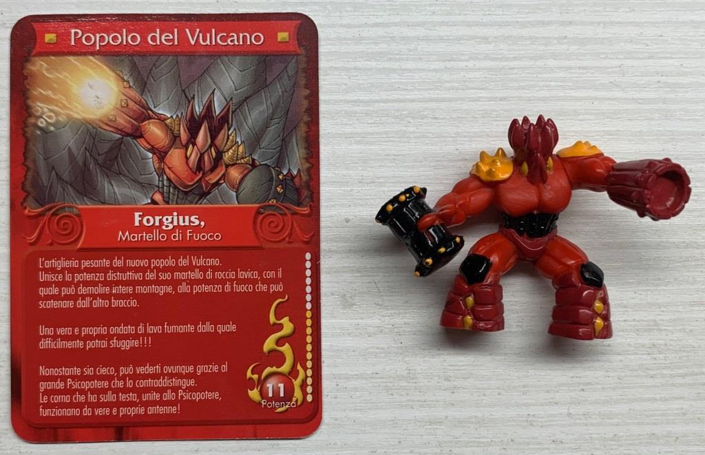 Gormiti Terza Serie - Forgius Martello di Fuoco con carta