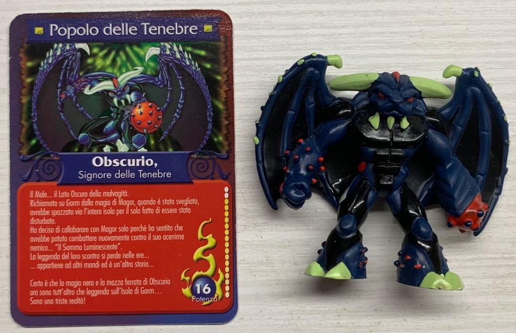 Gormiti Terza Serie - Obscurio il Signore delle Tenebre con carta