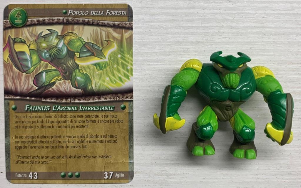 Gormiti Titanium - Faunus l'Arciere Inarrestabile con carta